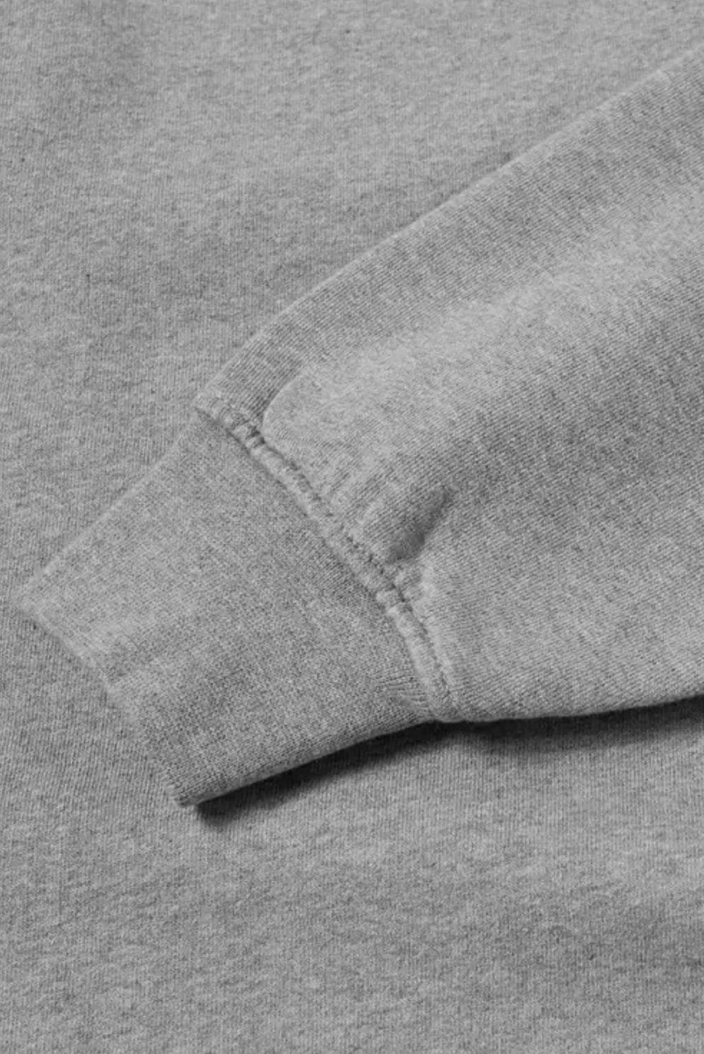 Close Up of Grey Marl Crew Neck Top Fabric